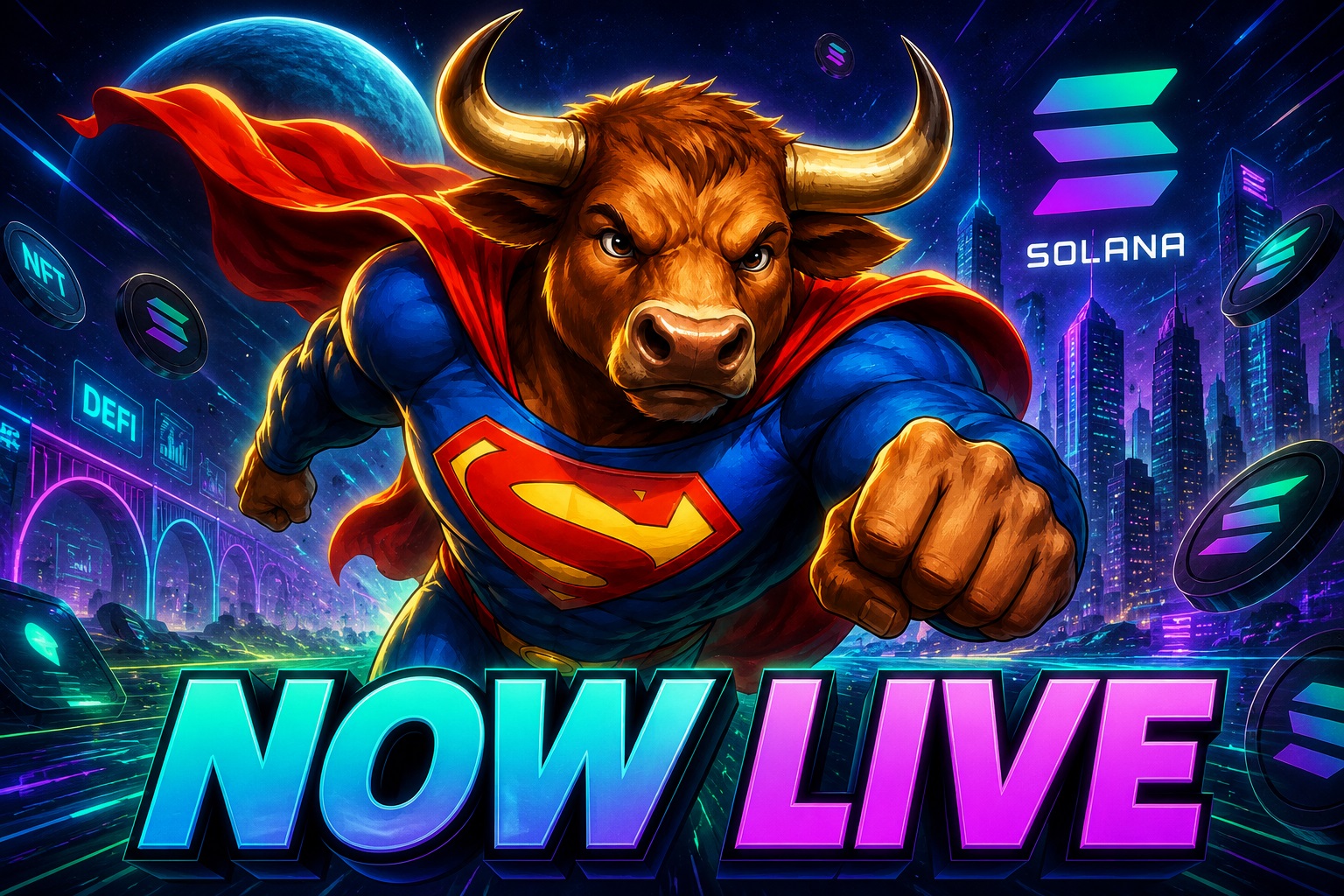 SuperBull NOW LIVE in epic Solana city
